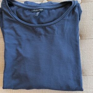 Eileen Fisher Dusty Blue Long Sleeve Top. Size L.